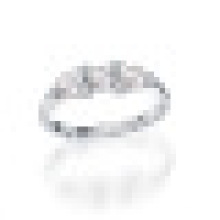Natural de agua dulce Perfectamente redonda perla auténtica plata de ley 925 flotante encantos anillo de bodas para mujeres joyería fina